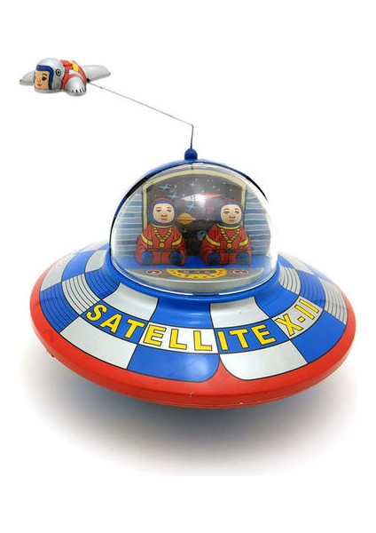 [en Iyi] Yetişkin Koleksiyonu Retro Rüzgar Up Oyuncak Metal Teneke Ufo Uzay Gemi Astronot Spaceman Clockwork Oyuncak Şekil Modeli Vintage Oyuncak | Rüzgar Up Oyuncaklar (Yurt Dışından)