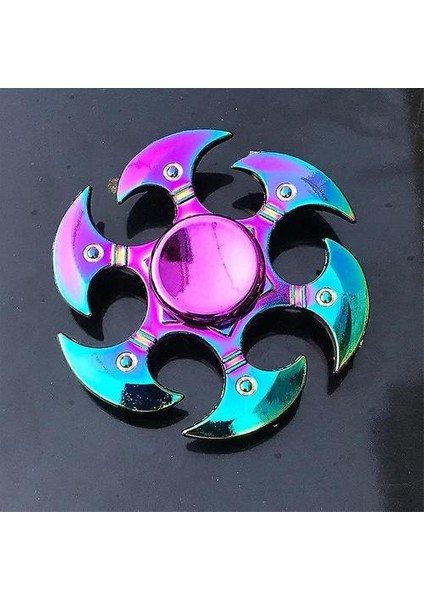 Anti Stres Fidget Gökkuşağı Modern Fütüristik Metal Parmak Spinner (Q32) (Yurt Dışından)