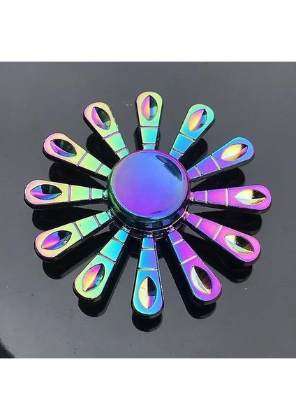 Anti Stres Fidget Gökkuşağı Modern Fütüristik Metal Parmak Spinner (Q32) (Yurt Dışından)