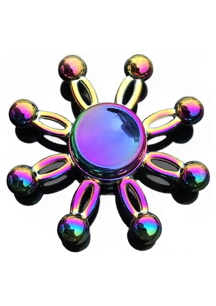 Anti Stres Fidget Gökkuşağı Modern Fütüristik Metal Parmak Spinner (Q32) (Yurt Dışından)