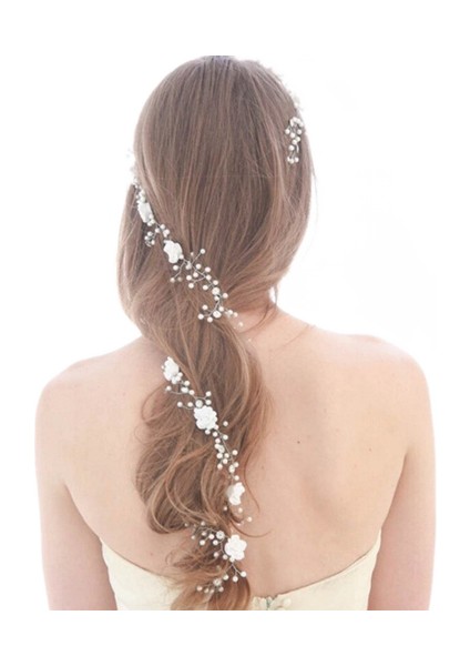Moda Güzel Mermaid Çelenk Düğün Gelin Taçlar Kafa Saç Aksesuarları Yüksek Kalite Retro Inci Kristal Hairwear Hediyeler | Saç Takı (Yurt Dışından)