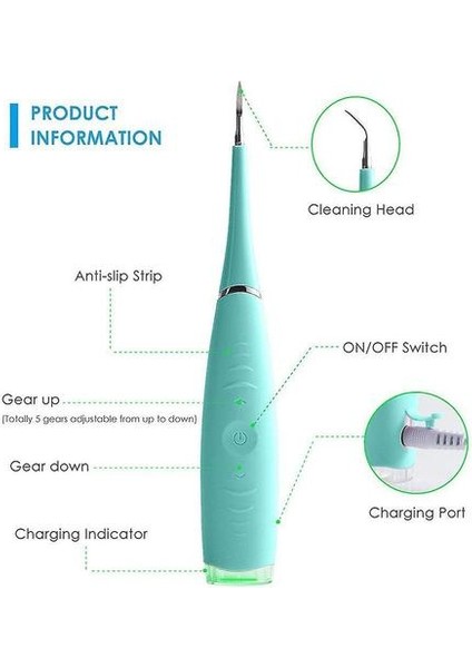 Diş Scaler Elektrik Dişleri Temizleyici Tartar Temizleme Aracı Diş Lekesi Temizleyici Diş Diş Matematik Çıkıştırıcı Oral Hijyen (Pembe) (Yurt Dışından) fırsatları