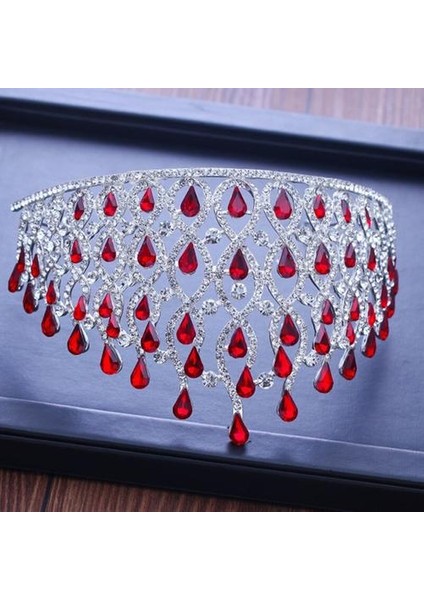 Gelin Saç Süsleri Büyük Kristal Rhinestone Prenses Gelin Tiaras ve Taçlar Diadem Kadınlar Düğün Saç Aksesuarları (Yurt Dışından) fiyatları