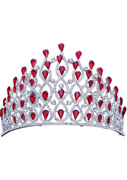 Gelin Saç Süsleri Büyük Kristal Rhinestone Prenses Gelin Tiaras ve Taçlar Diadem Kadınlar Düğün Saç Aksesuarları (Yurt Dışından) fırsatları