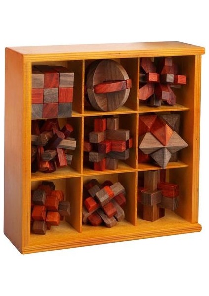 9 Adet Kongming Kilit Seti 3D Ahşap Bulmaca Beyin Teasers Yüksek Mahogany Kongmıng Kilitleri Yetişkin Gençler Için | Bloklar (Yurt Dışından)