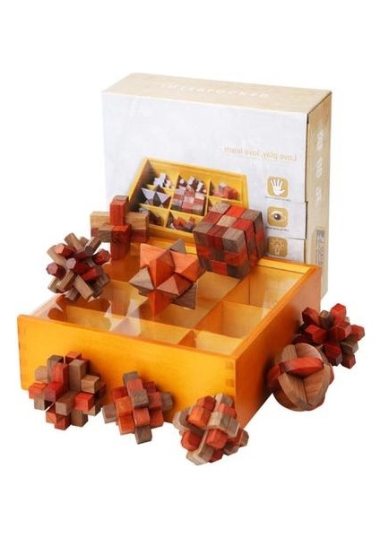 9 Adet Kongming Kilit Seti 3D Ahşap Bulmaca Beyin Teasers Yüksek Mahogany Kongmıng Kilitleri Yetişkin Gençler Için | Bloklar (Yurt Dışından)