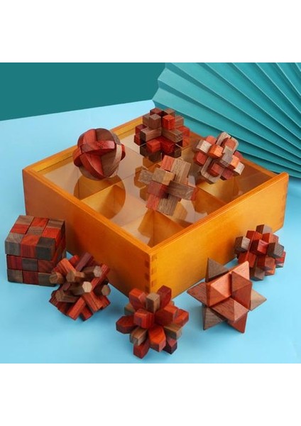 9 Adet Kongming Kilit Seti 3D Ahşap Bulmaca Beyin Teasers Yüksek Mahogany Kongmıng Kilitleri Yetişkin Gençler Için | Bloklar (Yurt Dışından)