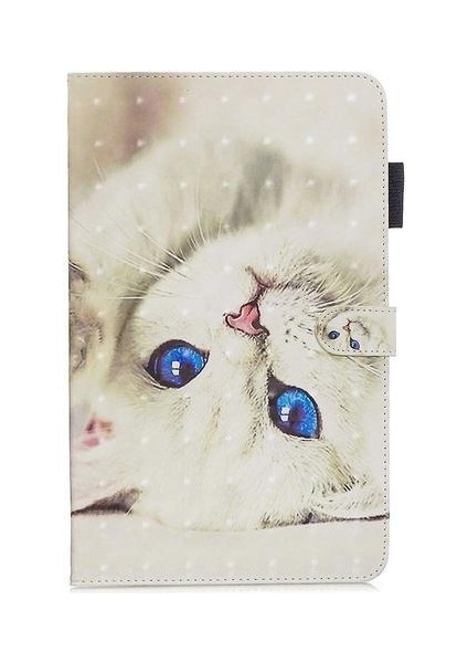 Samsung Galaxy Tab A 10.1 (2019) T510 Için Kedi Desenli Pu Kılıf (Yurt Dışından)