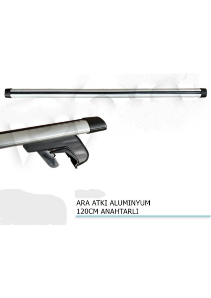 Oto Tavan Ara Atkı Alüminyum 120 cm Anahtarlı / Universal Port Bagaj Ara Atkı