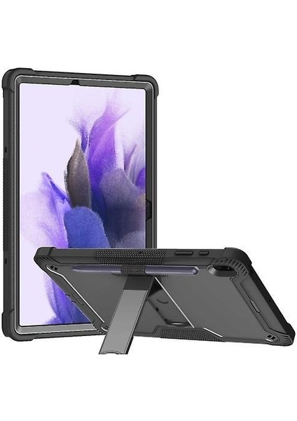 Samsung Galaxy Tab S7 Fe Için Silikon + Pc Tutuculu Darbeye Dayanıklı Koruyucu Kılıf (Yurt Dışından)