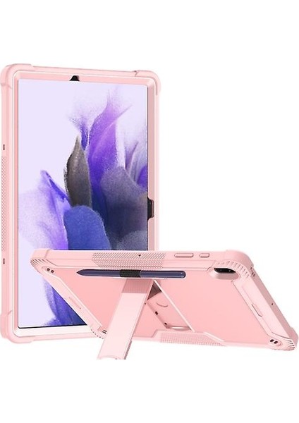 Samsung Galaxy Tab S7 Fe Için Silikon + Pc Tutuculu Darbeye Dayanıklı Koruyucu Kılıf (Yurt Dışından)