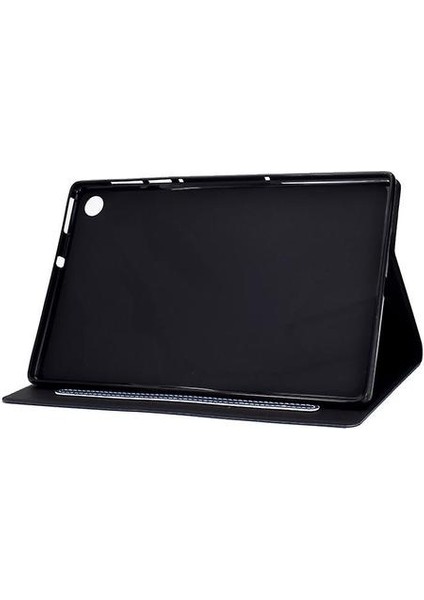 Lenovo M10 Plus TB-X606F Sığır Derisi Doku Yatay Çevirme Deri Kılıf Tutucu/kart Yuvaları/ (Yurt Dışından)