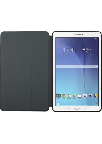 Samsung Galaxy Tab E 9.6 Için T560/T561/T565/T567V Çift Katlanır Renkli Çizim Gerilimi Yatay Çevirme Pu Deri Kılıf Tutucu ile (Yurt Dışından)