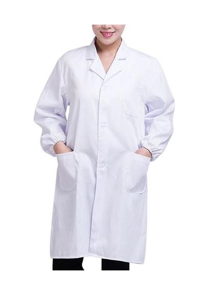 Beyaz Laboratuar Önlüğü Doktor Hastane Bilim Adamı Okulu Öğrenciler Yetişkinler Için Elbise Kostüm (Yurt Dışından)