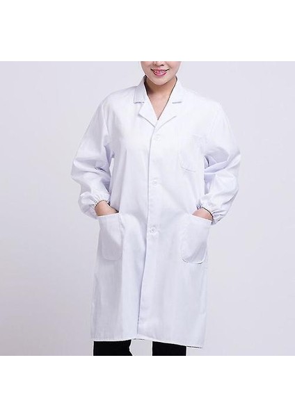 Beyaz Laboratuar Önlüğü Doktor Hastane Bilim Adamı Okulu Öğrenciler Yetişkinler Için Elbise Kostüm (Yurt Dışından)