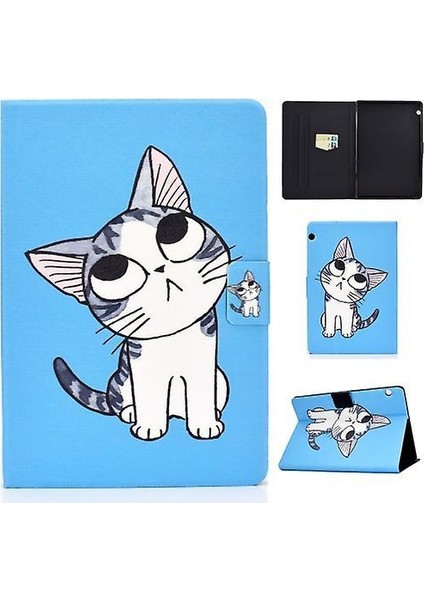For Huawei Mediapad T5 10.0 Voltage Painted Pattern Tablet Pc Protective Leather Case With Bracket/card Slots/anti-Skid Strip (Yurt Dışından)