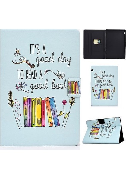 For Huawei Mediapad T5 10.0 Voltage Painted Pattern Tablet Pc Protective Leather Case With Bracket/card Slots/anti-Skid Strip (Yurt Dışından)