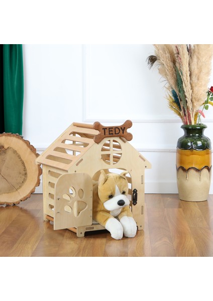 Modern Konseptte, Kaliteli ve Doğal Malzemelerle Üretilmiş İç Mekan Kedi-Köpek Evi