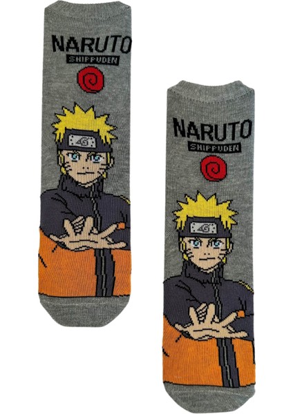 Lisanslı Giyimod Naruto Giyimod Erkek Çocuk Çorap Üçlü Set NRT11