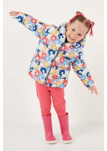 Ekstra Dolgulu İçi Yumuşak Polarlı Kapüşonlu Şişme Mont Unisex Çocuk MONT 5763008