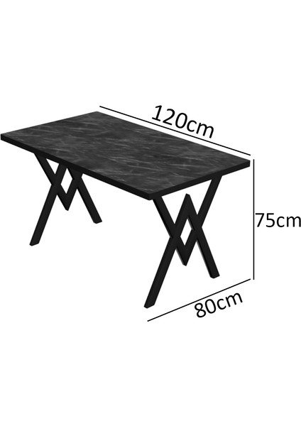 Parla Çalışma Masası Siyah Mermer