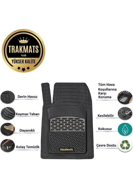 Opel Corsa C 2001 Universal Lüks Araç Paspasları Krom