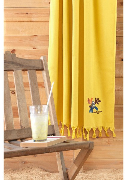 Export Plaj Havlusu Regis 100% Pamuk 90X170 cm Hardal