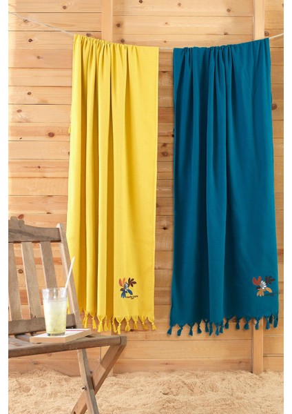 Export Plaj Havlusu Regis 100% Pamuk 90X170 cm Hardal fiyatları