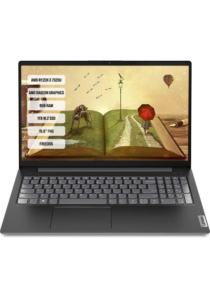 V15 82YU00P0TX02 Ryzen3 7320U 8gb 1tbssd 15.6" Fullhd Freedos Taşınabilir Bilgisayar