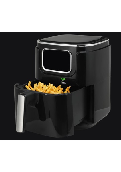 Airfryer Siyah 5l Akıllı Yağsız Fritöz