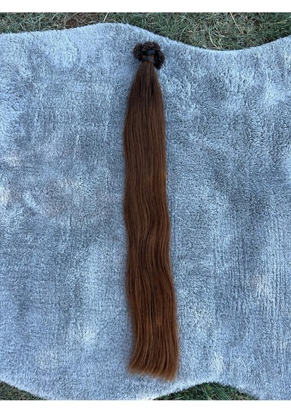 70 cm 200 Adet (0.6gr) 4 No %100 Doğal Gerçek Insan Saçı Mikro Kaynak Orjinal Saç