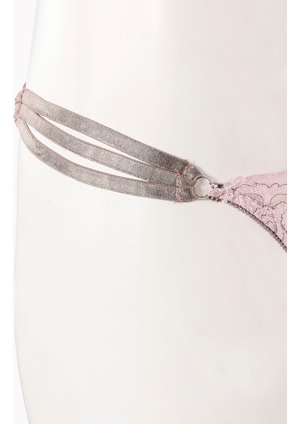 Pembe Kahve Dekolteli Kapsız Bralet Takım indirimleri