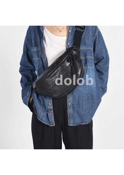 Kadın 2022 Akrilik Zincir Ekleme Bel Erkekler Kadın Göğüs Çiftler Tek Omuz Crossbody Göğüs Omuz Çantasısı (Yurt Dışından)
