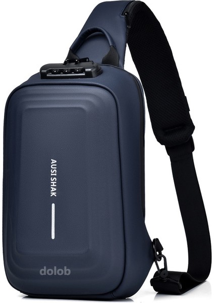 Iş Erkek Sert Kabuklu Motosiklet Erkek Göğüs Crossbody Erkek Göğüs Çanta (Yurt Dışından)