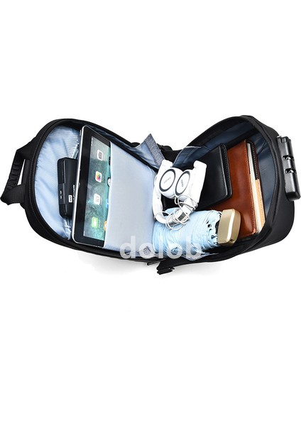 Iş Erkek Sert Kabuklu Motosiklet Erkek Göğüs Crossbody Erkek Göğüs Çanta (Yurt Dışından)