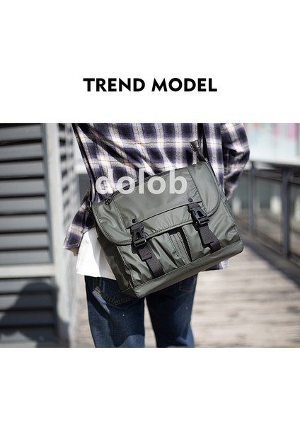 Oxford Kumaş Erkek Sırt Yatay Stil Retro Askılı Erkek Omuz Crossbody Kanvas Naylon Kumaş Erkek Çanta (Yurt Dışından) indirimleri