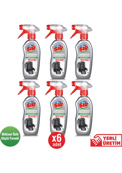 Airfryer Temizleyici Bitkisel Özlü Güçlü Formül 250 ml 6'lı