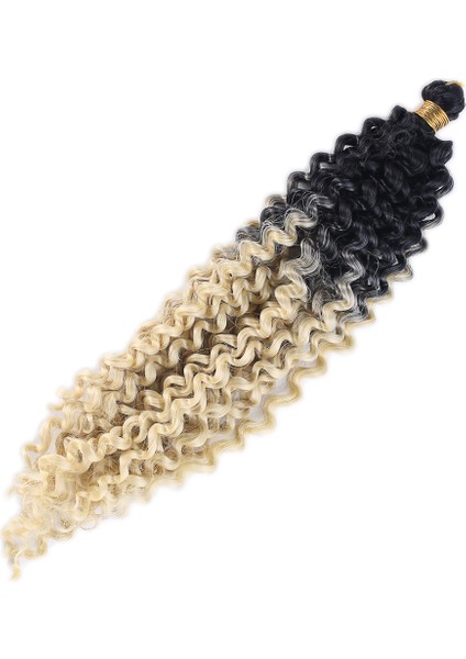 Afro Dalgası Saç - Siyah Platin Ombreli