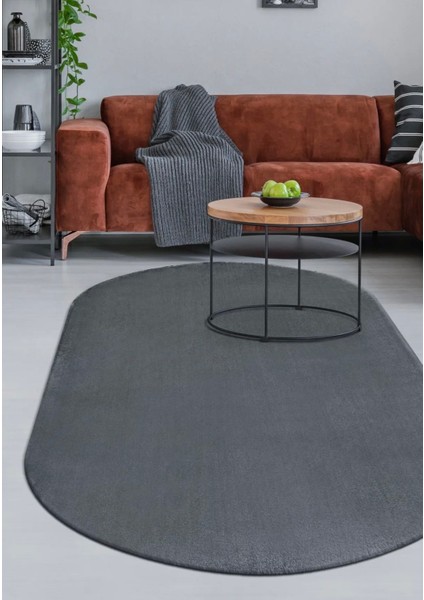 Banyo Paspası Banyo Halısı Oval Post Peluş 80X150 cm