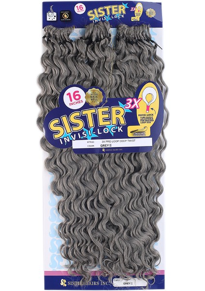 Sister Afro Dalgası Saç - Orta Ton Gri Grey 2 fiyatları