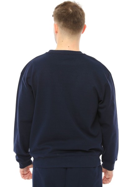 Erkek Oversize Sweat Etiket Detaylı Lacivert fırsatları