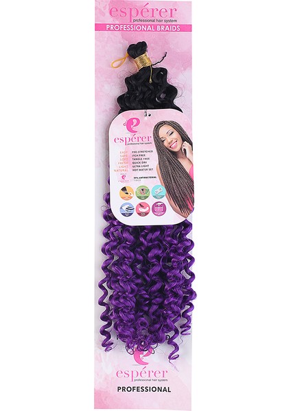 Afro Dalgası Saç - Siyah Mor Ombreli fiyatları