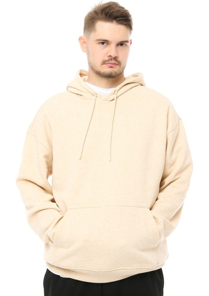 Erkek Oversize Kapüşonlu Sweatshirt Bej fiyatları