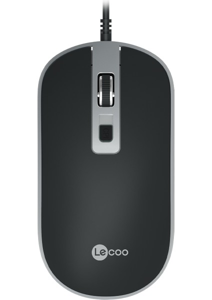 Lenovo Lecoo MS104 USB Kablolu 1600DPI 4 Tuşlu Optik Mouse Siyah