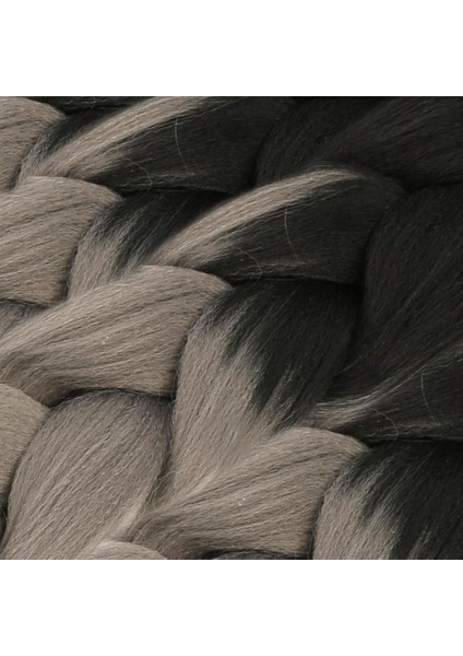 Afrika Örgüsü Ve Rasta Için Sentetik Ombreli Saç - Siyah / Koyu Gri fiyatları