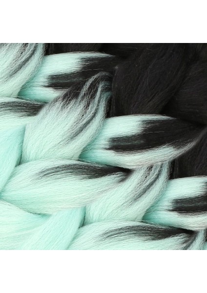 Afrika Örgülük Sentetik Ombreli Saç 100 Gr. - Siyah / Su Yeşili fiyatları