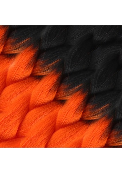 Afrika Örgülük Sentetik Ombreli Saç 100 Gr. - Siyah / Turuncu fiyatları