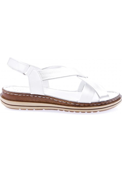 300-23Y Kadin Çapraz Bantli Cirtli Sandalet
