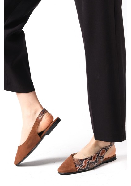 Debby Taba Renk Arkası Açık Kadın Düz Babet Ayakkabı fırsatları