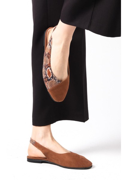 Debby Taba Renk Arkası Açık Kadın Düz Babet Ayakkabı indirimleri